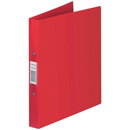 Rexel Budget Ring Binder 2 Ring 25mm A4 Red (Pack of 10)