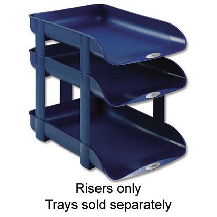Rexel Agenda2 Letter Tray Risers, W45xD6xH70mm, Blue, Pack of 5