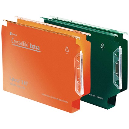 Rexel Crystalfile Extra Lateral File 30mm Orange (Pack of 25)