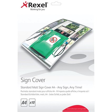 Rexel Standard Matte A4 Sign Cover (Pack of 10)