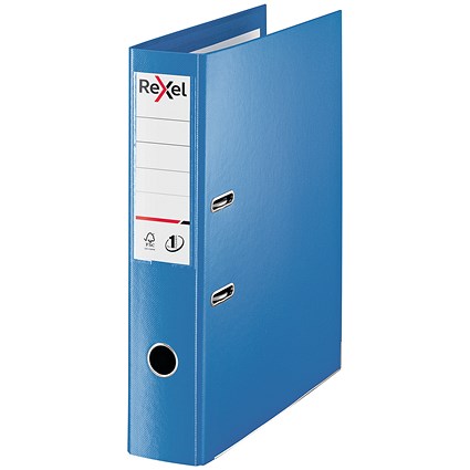 Rexel Choices 75mm Lever Arch File Plastic Foolscap Blue
