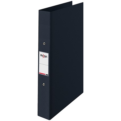 Rexel Choices Ring Binder, A4, 2 O-Ring, 25mm Capacity, Black Rexel Choices Ring Binder, A4, 2 O-Ring, 25mm Capacity, Black