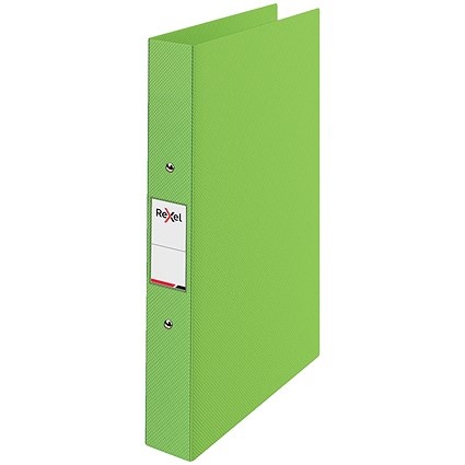 Rexel Choices Ring Binder, A4, 2 O-Ring, 25mm Capacity, Green Rexel Choices Ring Binder, A4, 2 O-Ring, 25mm Capacity, Green