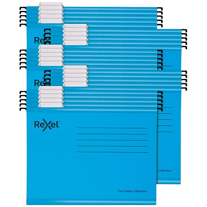 Rexel Classic Suspension Files A4 Blue (Pack of 25) Rexel Classic Suspension Files A4 Blue (Pack of 25)