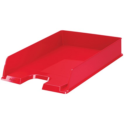 Rexel Choices Self-stacking Letter Tray, Red Rexel Choices Self-stacking Letter Tray, Red