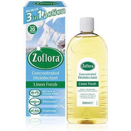 Zoflora Concentratred Disinfectant Liquid, 500ml, Pack of 12