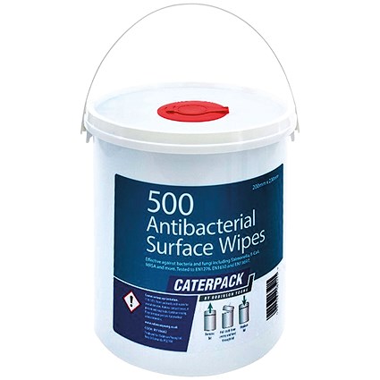 Caterpack Antibacterial Surface Wipes 500 Sheets 10682 Caterpack Antibacterial Surface Wipes 500 Sheets 10682
