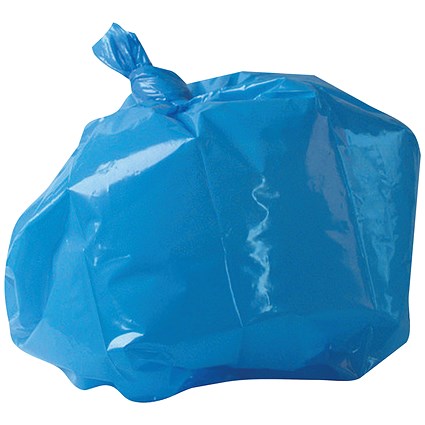 2Work Medium Duty Refuse Sack, 100 Litre, Blue, Pack of 200