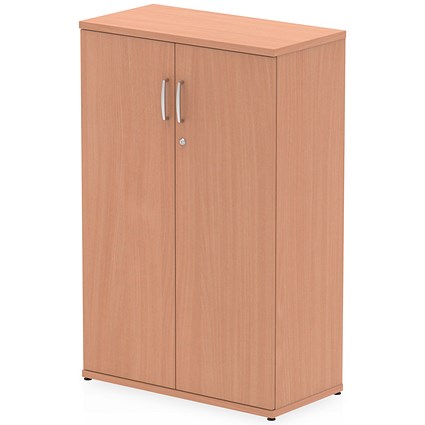 Impulse Medium Cupboard, 2 Shelves, 1200mm High, Beech