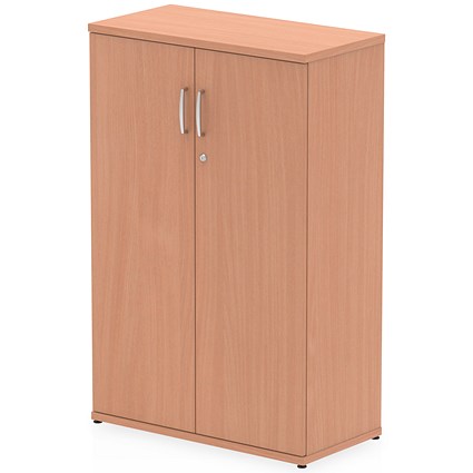 Impulse Medium Cupboard, 2 Shelves, 1200mm High, Beech Impulse Medium Cupboard, 2 Shelves, 1200mm High, Beech