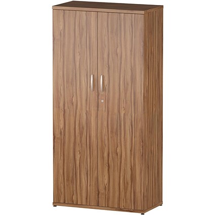 Impulse Tall Cupboard, 3 Shelves, 1600mm High, Walnut Impulse Tall Cupboard, 3 Shelves, 1600mm High, Walnut