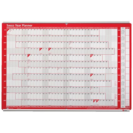 Sasco Aluminium Chart Track, Two Rails (Upper and Lower) for Single 915mm Wide Planner