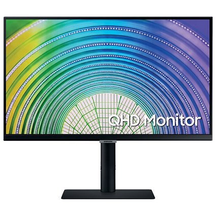 Samsung S60UA Wide-QHD USB-C Monitor, 24 Inch, Black