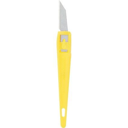 Stanley Cutting Knife - Disposable with Plastic Handle, Yellow, Pack of 3