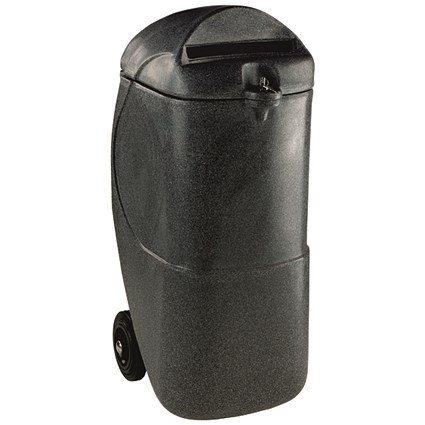 Mobile Confidential Waste Bin With Lock 90 Litre
