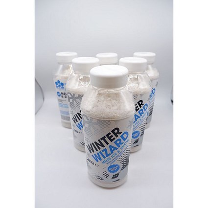 Winter Wizard Fast Ice Melt Shaker Tubs, 2kg, White, Pack of 6