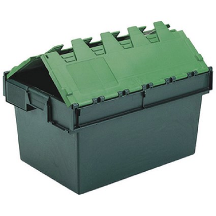 VFM Green 64 Litre Plastic Container With Lid 306598