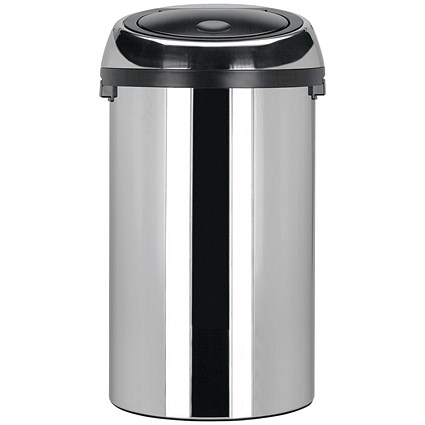 Touch Top Waste Bin 50 Litre Steel