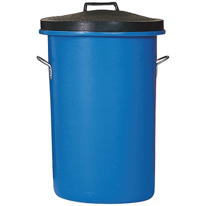 Heavy Duty Coloured Dustbin, 85 Litre, Blue Heavy Duty Coloured Dustbin, 85 Litre, Blue