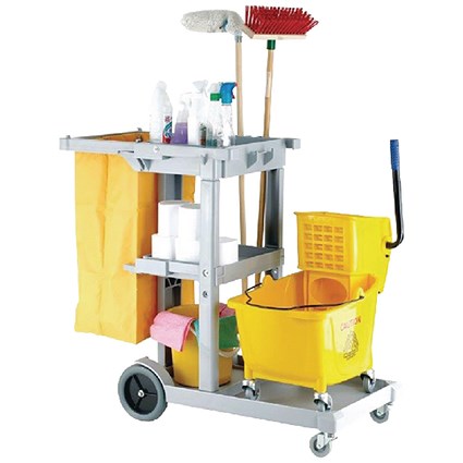 Multipurpose Janitorial Trolley Grey 101272