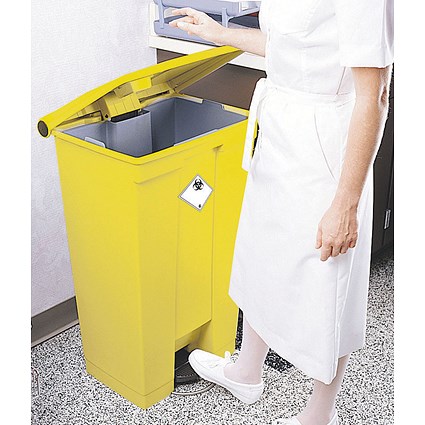 Step-On Bin 45.5L 415X400X600mm Yellow