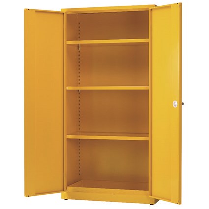 Hazardous Substance Storage Cabinet 72x36x18 inch c/w 3 Shelf Yellow