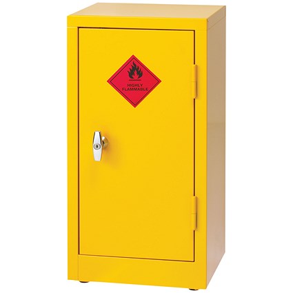 Hazardous Substance Storage Cabinet 28x14x12in C/W 1 Shelf Yellow