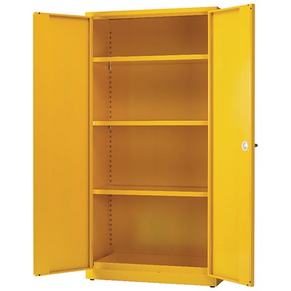 Hazardous Substance Storage Cabinet 72x48x18 inch C/W 3 Shelf Yellow