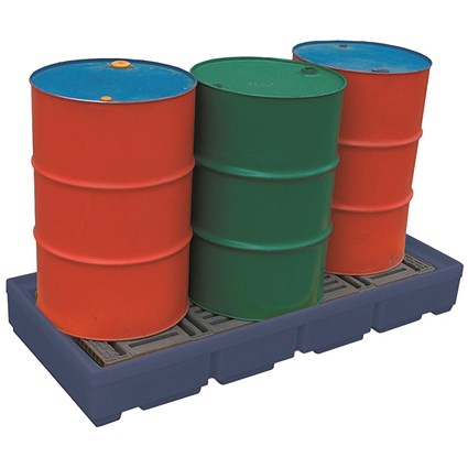 Pallet Sump Poly 4 Drum Capacity Blue 321623