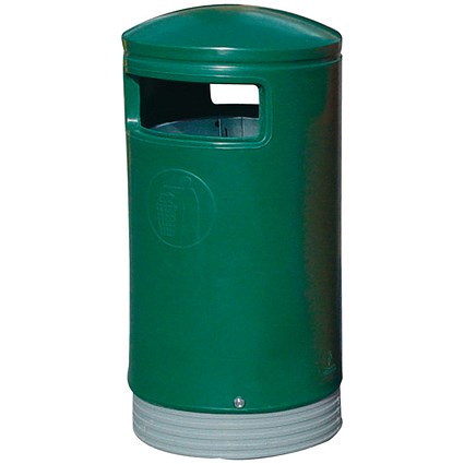 Outdoor Hooded Top Bin 75 Litre Green