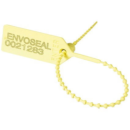 Security Seal Pull Tight 149mm Numbered Yellow (Pack of 1000) 323473 Security Seal Pull Tight 149mm Numbered Yellow (Pack of 1000) 323473