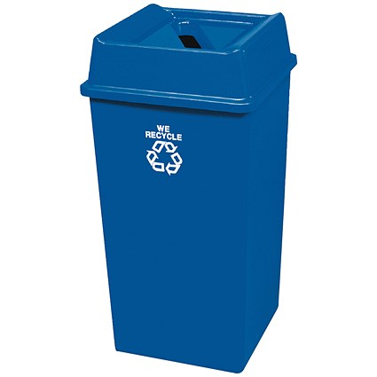 Paper Recycling Bin Base, 132.5 Litre, Blue