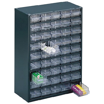Clear 45 Drawer System Dark Grey Storage Cabinet 324193