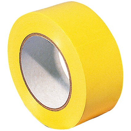 Lane Marking Tape, Yellow, 50mm x 33m, Pack of 18 Lane Marking Tape, Yellow, 50mm x 33m, Pack of 18