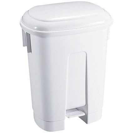 Derby Plastic Pedal Bin 60L White