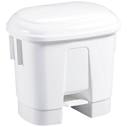 Derby Plastic Pedal Bin 30L White