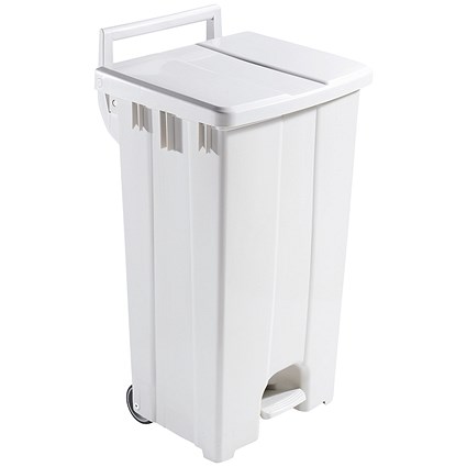 Plastic Pedal Bin with Lid 90L Grey