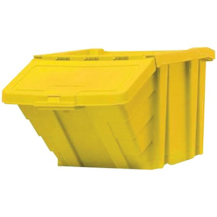 VFM Yellow Heavy Duty Storage Bin With Lid (Dimensions: W400 x D635 x H345mm) 359521