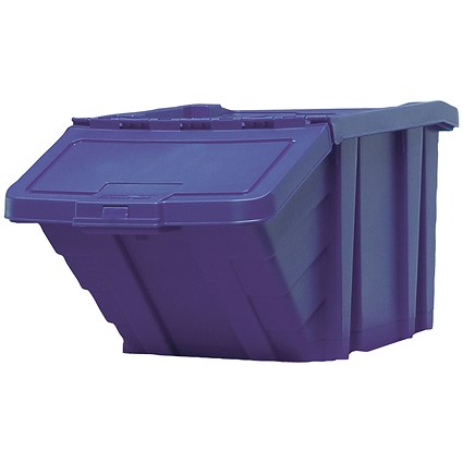 VFM Blue Heavy Duty Recycle Storage Bin with Lid 369044 VFM Blue Heavy Duty Recycle Storage Bin with Lid 369044