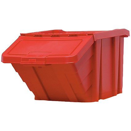 VFM Red Heavy Duty Recycle Storage Bin With Lid 369045