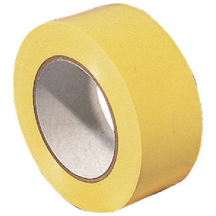 VFM Yellow Lane Marking Tape, 50mm x 33m, Pack of 6