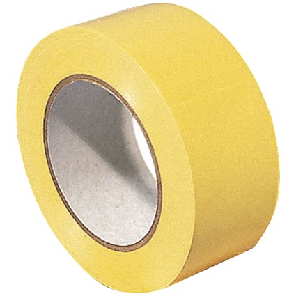 VFM Yellow Lane Marking Tape, 50mm x 33m, Pack of 6