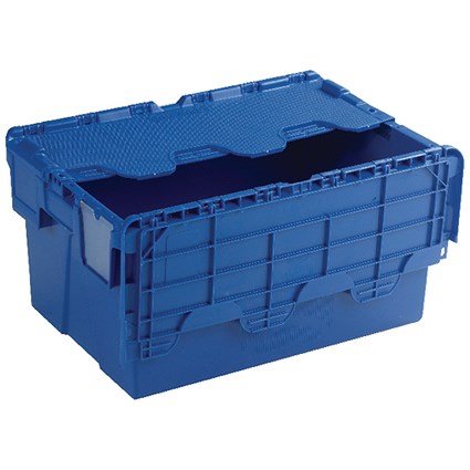 Attached Lid Container 54L Blue 375815
