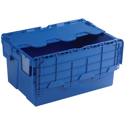 Attached Lid Container 54L Blue 375815