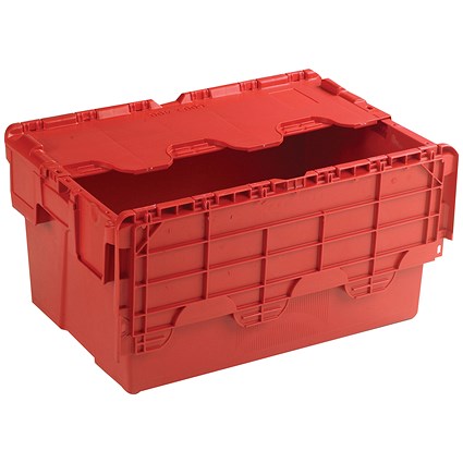 Red Attached Lid Container 54L 375816 Red Attached Lid Container 54L 375816