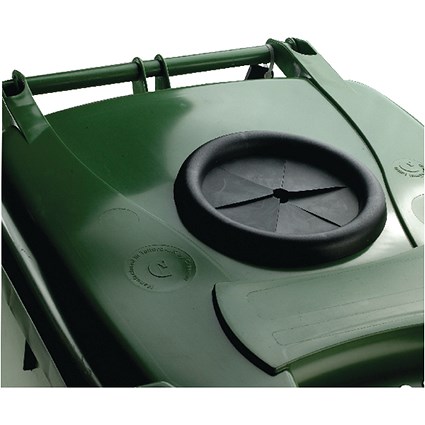 Wheelie Bin with Bottle Bank Aperture 240 Litre Green