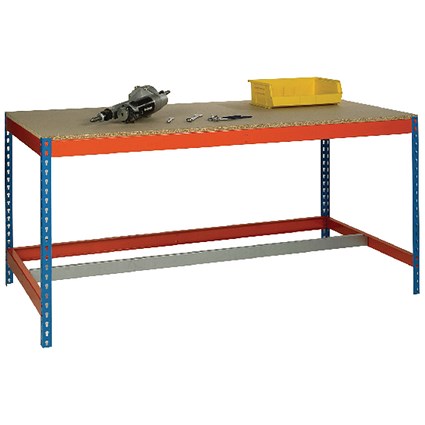 Blue and Orange Workbench With Lower Bar L1800xW750xD900mm