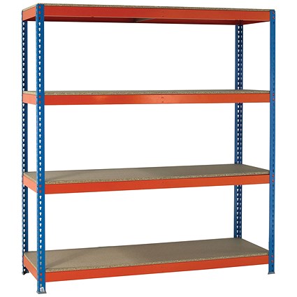 VFM Orange/Zinc Heavy Duty Painted Shelving Unit