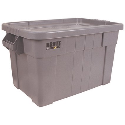 Brute Tote Box/Lid 75 Litre Grey (L707 x W441 x D384mm) 382216