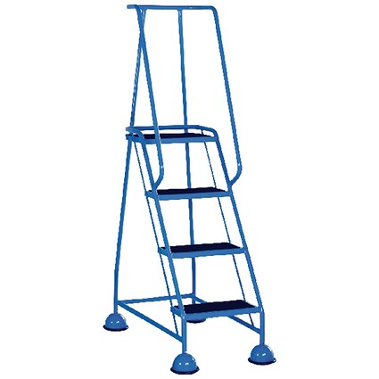 Light Blue 4 Tread Step Ladder (Load capacity: 125kg) 385138